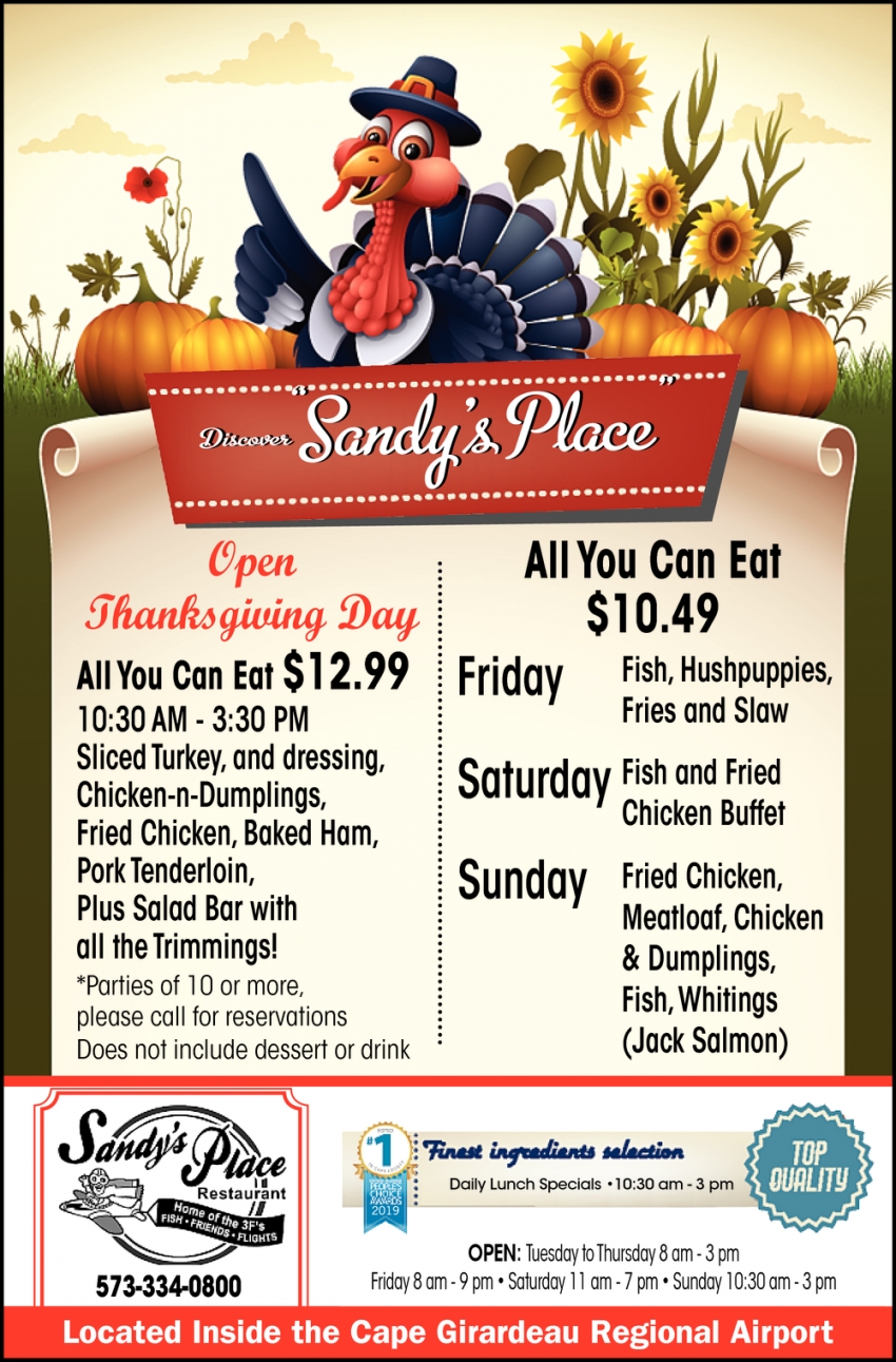 Restaurants open for thanksgiving in katy tx